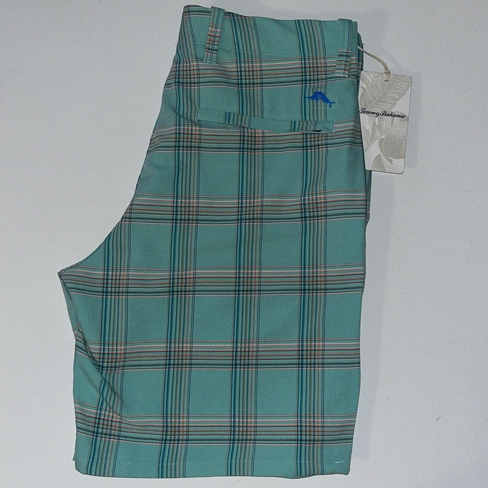 Tommy Bahama men’s 29 my caddie plaid golf shorts island zone upf 30 $118